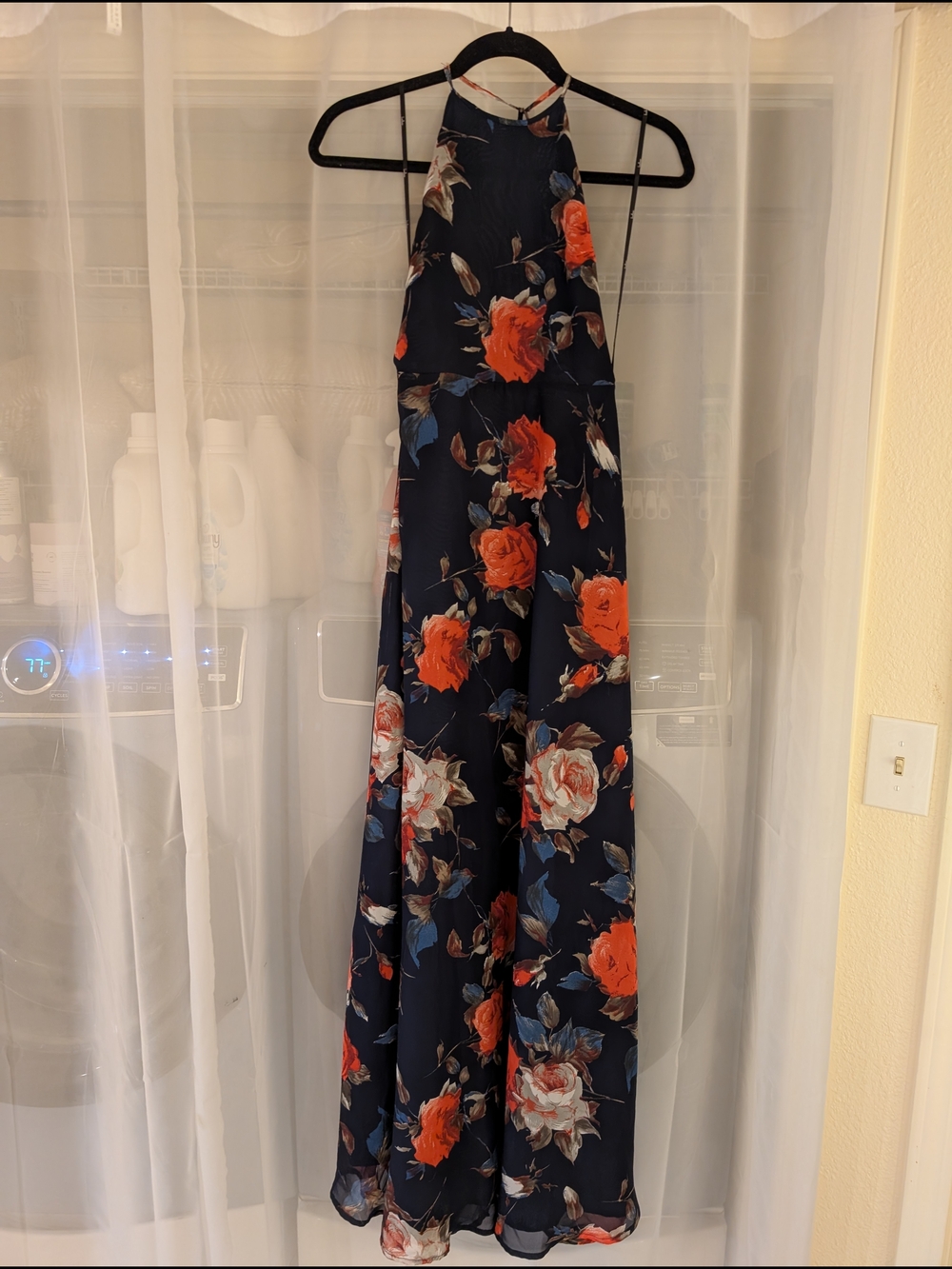 Lulu's Navy Halter Occasion Dress